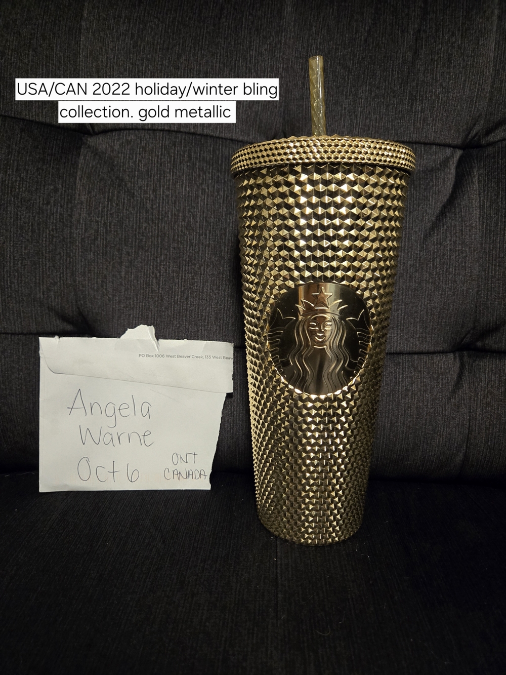Starbucks Gold Studded Metallic Holiday 2022 Release